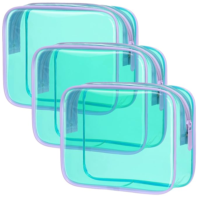 PACKISM Clear Makeup Bag, 3 Pack Tsa Approved Toiletry Bag by Packism