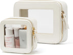 Popvibe Clear Makeup Bag Travel Cosmetic Case Transparent Toiletry Bag by POPVIBE