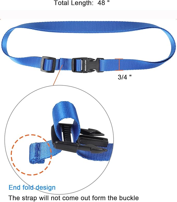 Buckle Straps with Clips, Adjustable Nylon Straps with Buckle, Packing Strap - Image 3