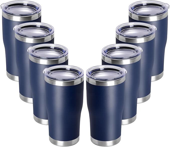 DOMICARE 20oz Tumbler with Lid Stainless Steel Tumblers Bulk, Double Wall by VisittheDOMICARE
