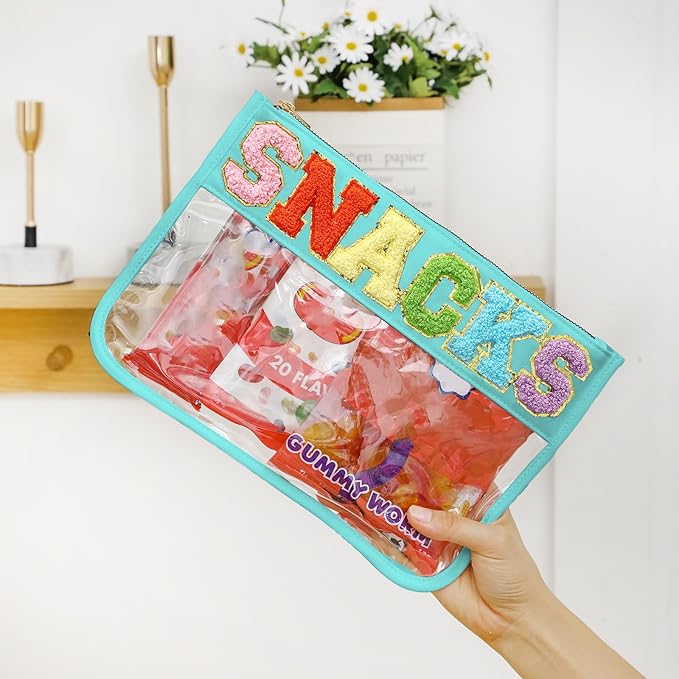 DYSHAYEN Chenille Letter Clear Zipper Pouch - Image 5
