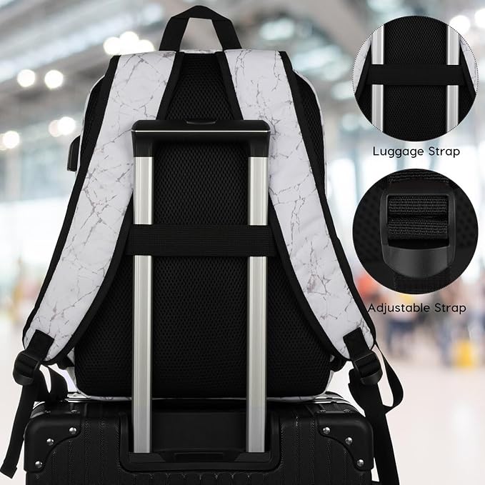 School Backpack, Classic Stone Textured Bookbag Men and Teen Boy Schoolbag - Image 5