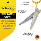 CS07 Hair Scissors Professional 5 Inch Very Sharp Grooming Scissors. Razor Edge Barber Hair Cutting Scissor. Stainless Steel Hair Cutting Shears for Salon. Made of in Solingen Germany