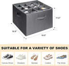 Shoe Organizer for Closet, Foldable Shoe Storage Bins - Image 4
