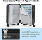 MGB Carry on Luggage 22x14x9 Airline Approved, Durable PC Hardside Suitcase - Image 4