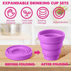 Umigy Silicone Collapsible Cup Without Lids Travel Portable Foldable Cup - Image 5