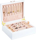 Small Jewelry Organizer for Women, 2-Layer Travel Jewelry Box by ASINGYERbyASINGYERHOME