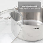 T-fal Stainless Steel Cookware Set, 11 Piece, Induction Cookware, Oven Safe to - Image 4
