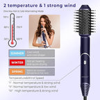 6 in 1 Hair Dryer Brush, Foldable Blow Dryer Brush with Air Styler Curler Wrap, Detachable Hot Air Brush Dry,Volumize, Straight,Curl, Negative Ion Brush Blow Dryer with Diffuser, Hair Styler Tools