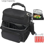 FlowFly Double Layer Cooler Insulated Lunch Bag Adult Lunch Box Large Tote Bag - Image 5