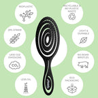 Ninabella Spiral Hairbrush - Detangle Hair Brush - For Brushing Wet or Blow Dry Hair - Detangler Vent Brush - Neon Pink