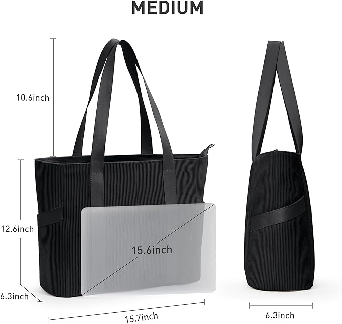 Tote Bag for Women with Zipper, Travel Tote Bags with Compartments Large - Image 4