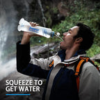 Collapsible Water Bottle with Filter - 1L Squeeze Water Filtered Bottle Camping - Image 5