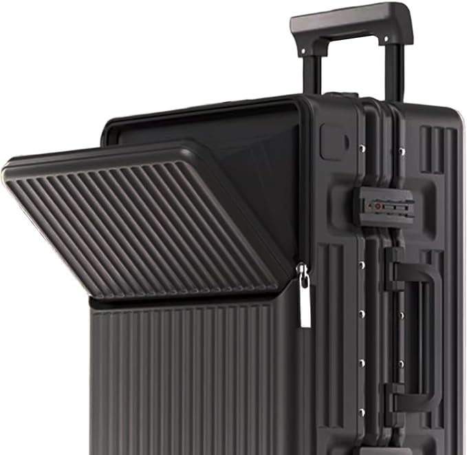 Zipperless Luggage, Polycarbonate Aluminum Hard Shell, Expandable Carry-On - Image 3