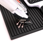 Barber Tools Organizer Mat, Magnetic Barber Mat with 2 Magnetic Slots, Barber Clippers Mat, Magnet Strip Station Pad for Hairstylist
