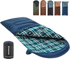 KingCamp Sleeping Bag for Adults, Cold Weather & Warm XL Big and Tall Flannel by KingCamp