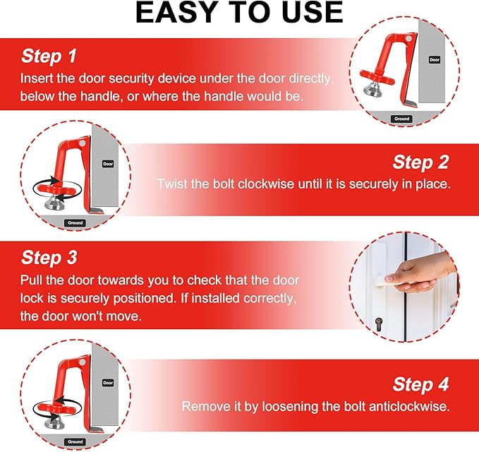 Portable Door Stopper Door Lock - Image 6