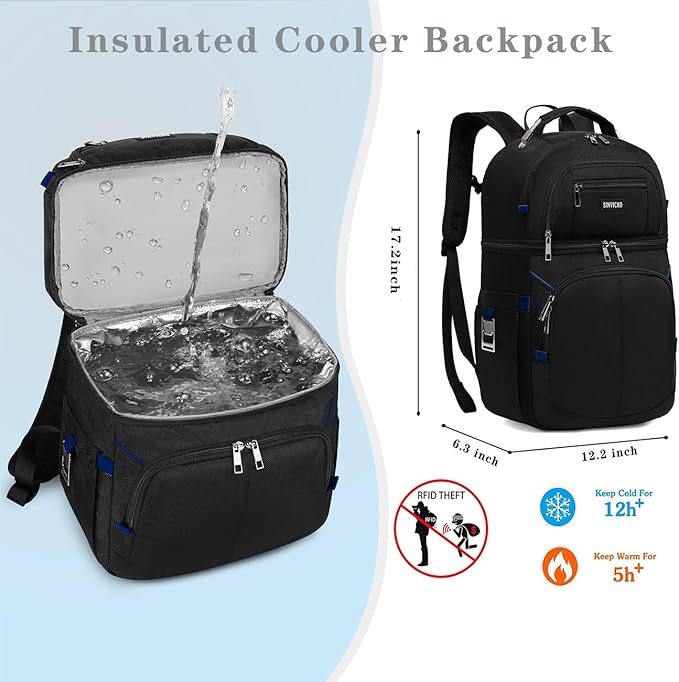 Insulated Cooler Backpack, Double Deck Leakproof Cooler Bag, Insulated Backpack - Image 4