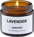 Mini Massage Candle for Body Oil - Portable Warm Oil Candle for Dry Skin Relief & Relaxation, Scented Candles for Women Self Care, Stocking Stuffer Gift - 1.77OZ (Lavender)