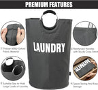 DOKEHOM 160L XX-Large Laundry Basket, Collapsible Laundry Bag, Foldable Laundry - Image 7