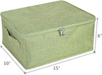 ANMINY Storage Bins with Zipper Lids 13 Qt Lidded Fabric Storage Boxes Baskets - Image 3