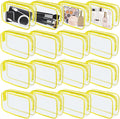 16 Pieces Clear Makeup Bag PVC Zippered Clear Toiletry Carry Pouch Portable by YedsIntu
