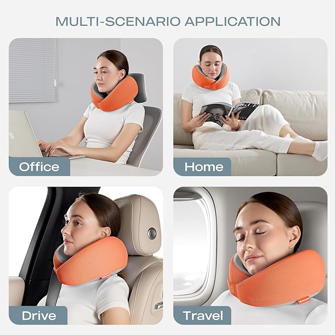 Skechers Women's Memory Foam Neck Pillow, Comfortable & Breathable Travel Pillow - Image 7