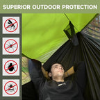 Camping Hammock with Mosquito Net and Sunshade, Backpacking Hammock with Ridge - Image 5