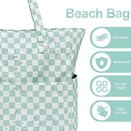 Beach Pool Bags Tote for Women Ladies Large Gym Tote Carry On Bag - Image 2