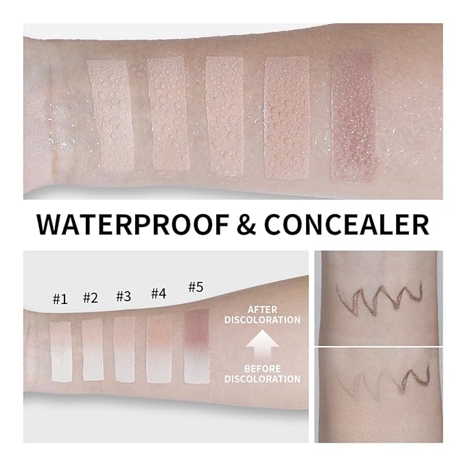 AKARY Cover Cream Stick, Color Changing Foundation Stick, Moisturizing Skin Matching Cover Cream with Medium to Full Coverage Dewy Finish Base Makeup, Dual-Ended with SoftBrush, #4 Medium