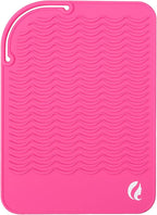 CaliCapelli Professional Heat Resistant Styling Silicone Mat for All Hair Irons, Curling Iron, Straightener Pad, Iron Flat Hair, Hair Tools Appliances Hair Dryer Salon Tools Hair Stylist (Pink)