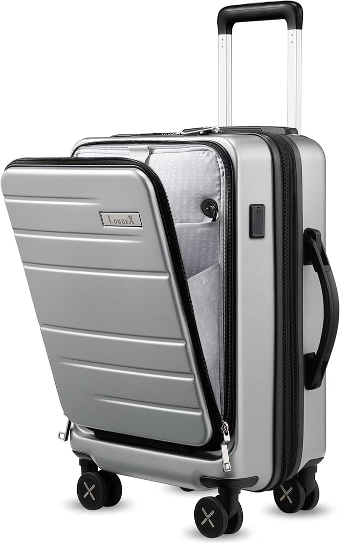 LUGGEX Carry On Luggage 22x14x9 Airline Approved, Polycarbonate Hard Suitcase by LuggeXLUGGAGE