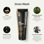 MANSCAPED® Grooming Essentials 3.0 Plus Routine with The Lawn Mower® 3.0 Plus Men's Groin Hair Trimmer, Crop Preserver® Ball Deodorant, Crop Cleanser®, Crop Soother™ Aftershave, Shed 2.0 Toiletry Bag