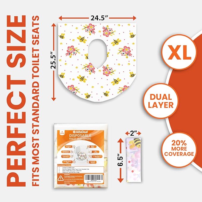 20 Extra Large Toilet Seat Covers Disposable - Image 5