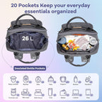 RUVALINO Diaper Bag Backpack, Large Capacity, Waterproof, Dark Gray - Image 5