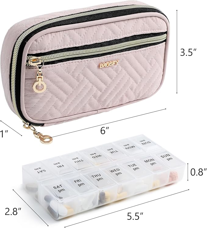 BAGSFY Pill Organizer Case 2 Times a Day- Weekly Medicine Organizer Travel Pill - Image 2