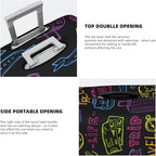 Trip Colored Graffiti Travel-Life Style Luggage Cover Washable Suitcase - Image 4