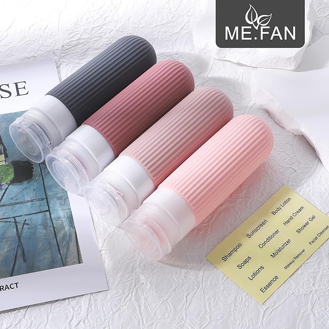 ME.FAN Travel Bottles for Toiletries, TSA Approved 3oz Silicone Journey Size - Image 7