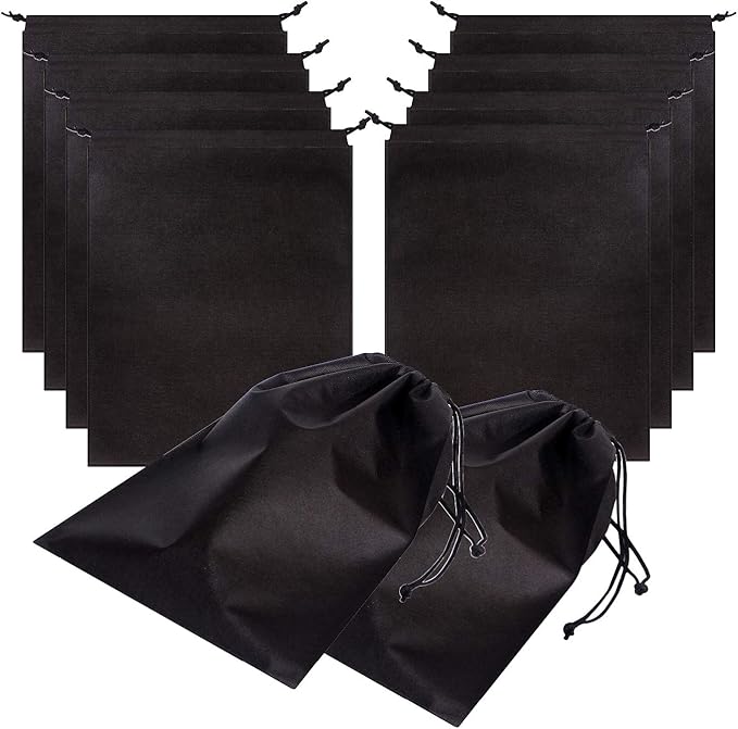 Set of 10 Jumbo Shoe Bags for Travel Non-Woven by DIOMMELL