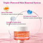Salmon DNA PDRN Pink Collagen Capsule Cream - Lightweight Hydrating Gel Moisturizer with Niacinamide, Hyaluronic Acid, Glow Boost, Non-Sticky, Sensitive Skin