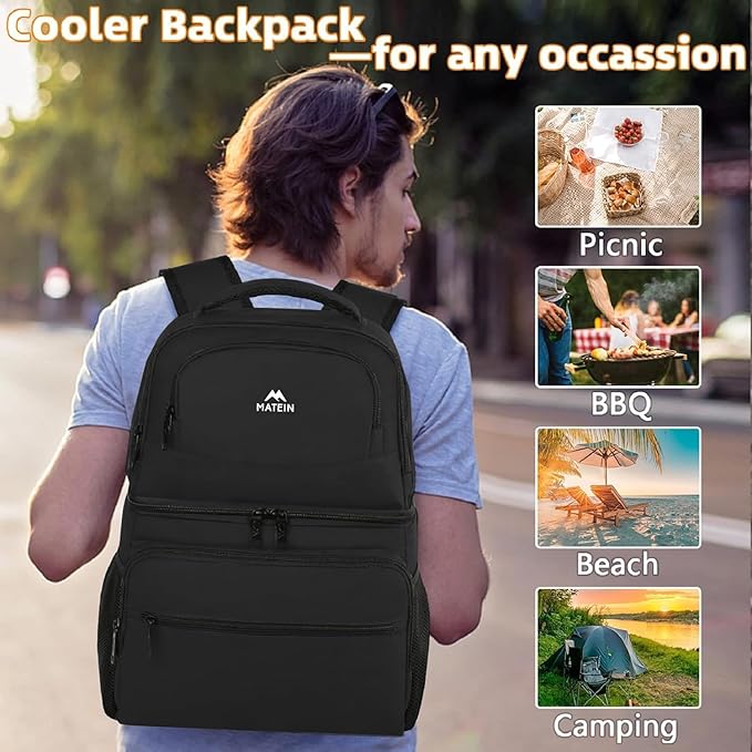 MATEIN Cooler Backpack, 26 Cans Insulated Lunch Backpack - Image 5