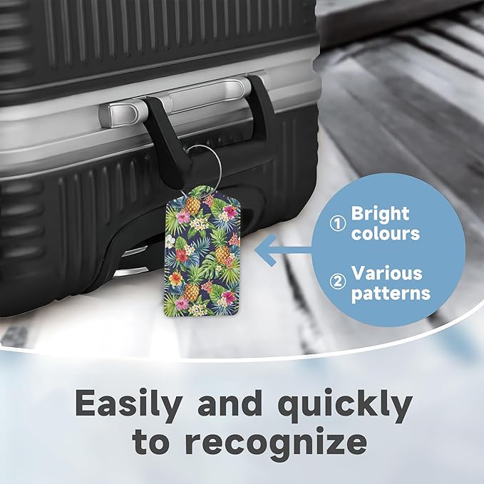 Tropical Pineapples Luggage Tags - Image 4