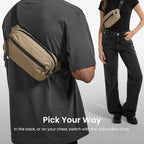tomtoc 3.5L Sling Bag with RFID Blocking, Crossbody Bag Chest Shoulder Pack - Image 5