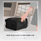 Verage 18x14x8in Spinner Underseat Carry-On Luggage -Airplane Personal Item Bag - Image 2