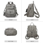 PU Leather Backpack Purse for Women Fashion Multipurpose Design Handbag Ladies - Image 3