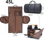 Modoker Convertible Leather Garment Bag, Carry on Garment Bags - Image 5