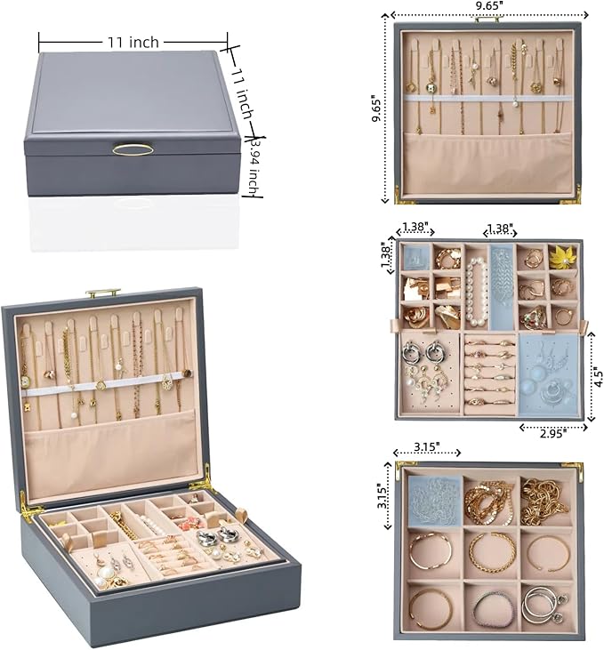 2-layer jewelry box，Jewelry Organizer - Image 3