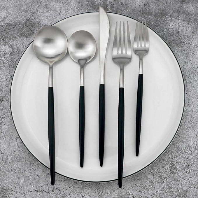 Gugrida 20-Piece 18/10 Stainless Steel Flatware Silverware, Luxury Dinnerware - Image 4