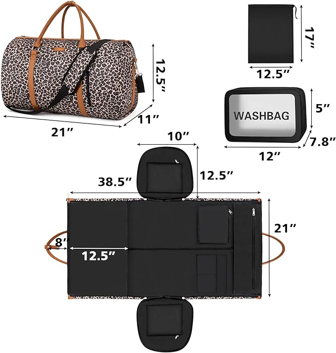 Garment Bag for Travel Convertible Carry On Garment Bag Large Travel Duffel - Image 5