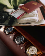 MR.OKAY 3 Watch Travel Case- Classic Leather Watch Case - Image 4